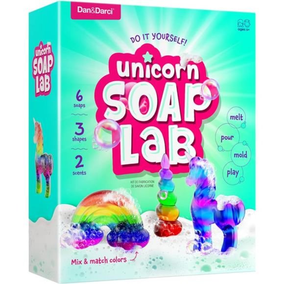 Unicorn Soap Making Kit - Girls Crafts DIY Project Age 6+ Year Old Kids Girl - Picture 1 of 7